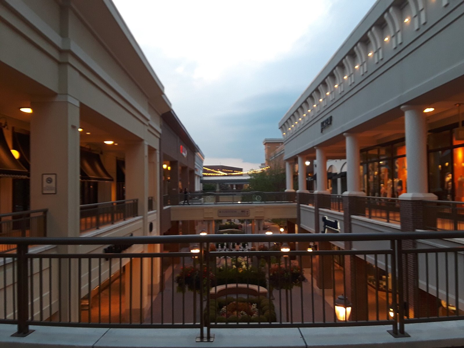 Short Pump Town Center at dusk in Henrico County, Virginia